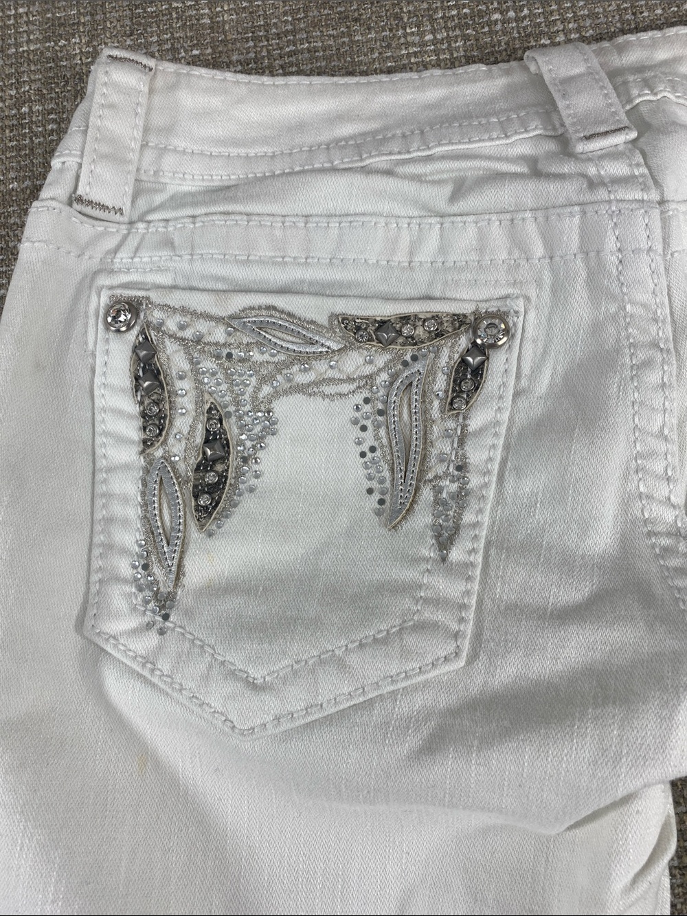 Miss Me White Boot Cut Jeans - Picture 14 of 16